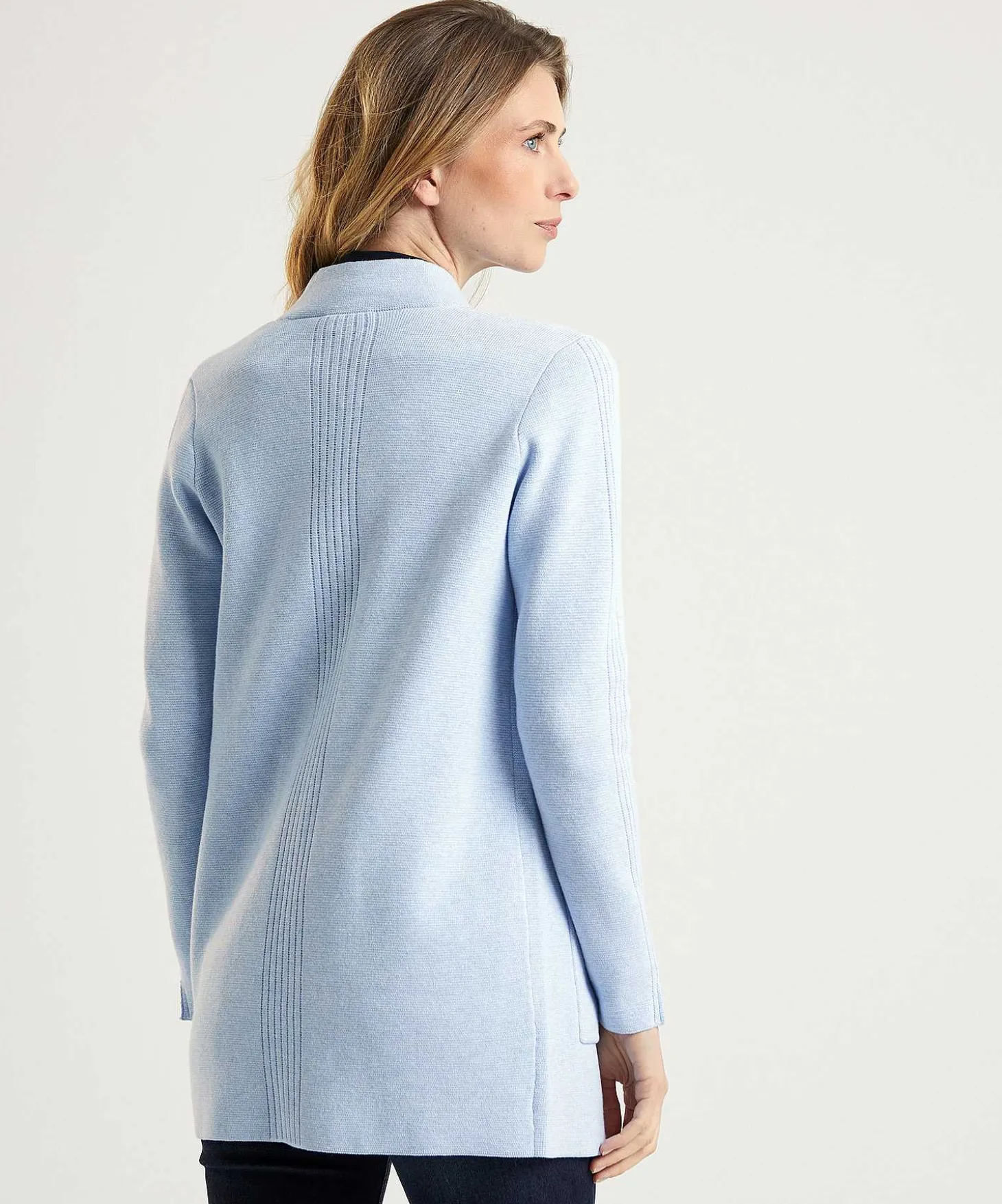 Chaleco Tipo Blazer * De Longitud Media Puntaknit