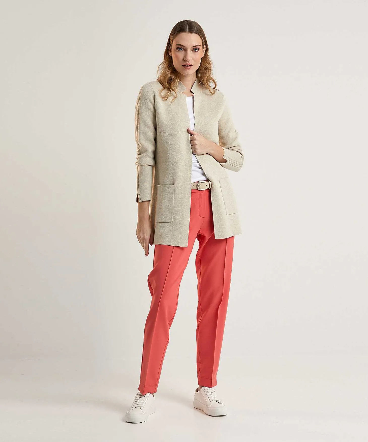Chaleco Tipo Blazer * De Longitud Media Puntaknit