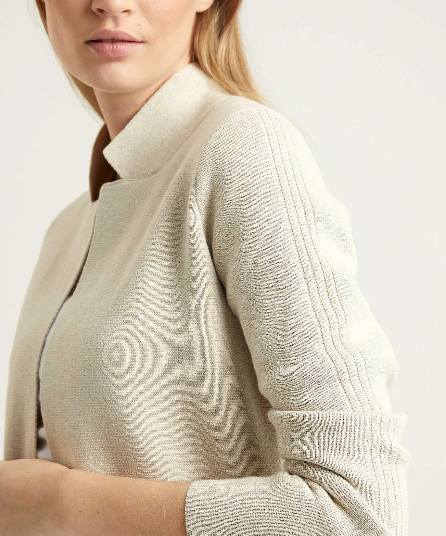 Chaleco Tipo Blazer * De Longitud Media Puntaknit