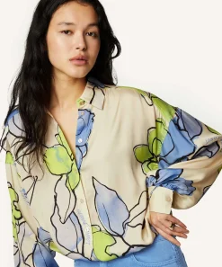 Fabienne Chapot Blusa Seda Flores Gabriel