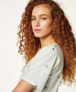 Fabienne Chapot Camiseta Corazones Bordado Phil