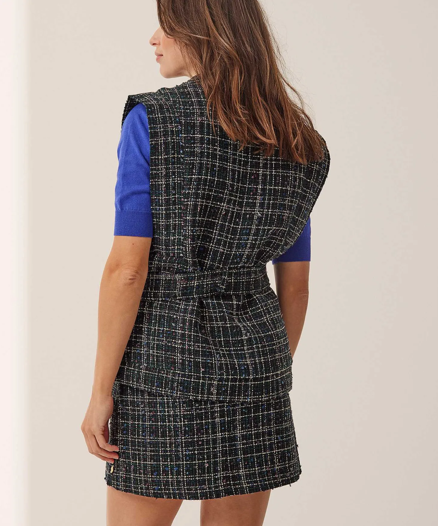 Fabienne Chapot Chaleco De Tweed De Lurex Lionel