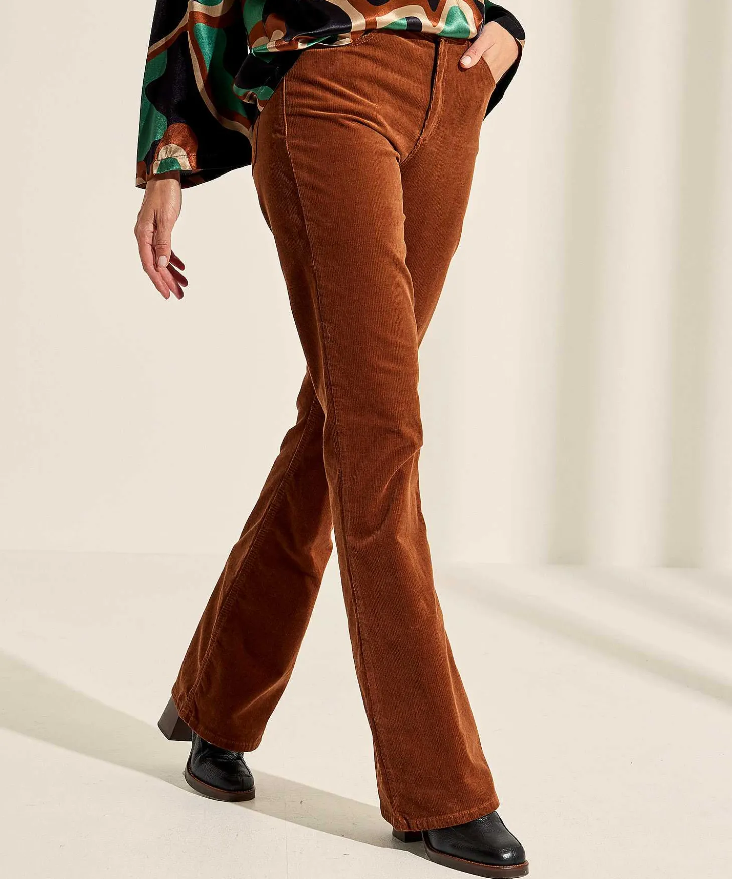 Fabienne Chapot Pantalon Acampanado Pana Eva