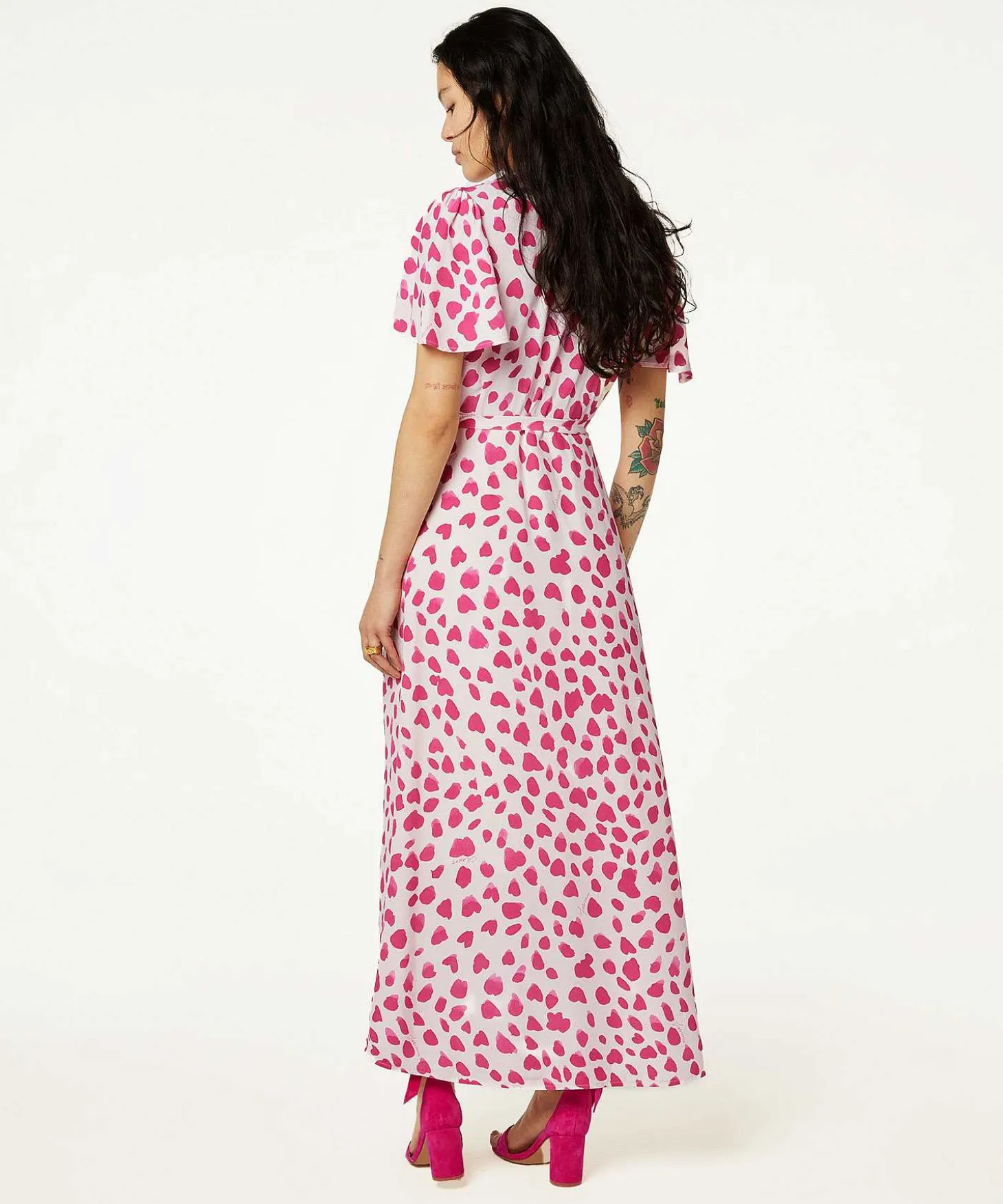 Fabienne Chapot Vestido Cruzado Estampado De Lunares Archana