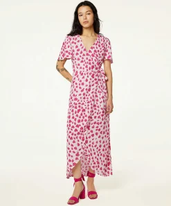 Fabienne Chapot Vestido Cruzado Estampado De Lunares Archana