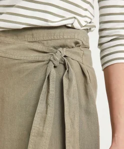 Falda Cruzada Estilo Cargo De Lino Giulia E Tu