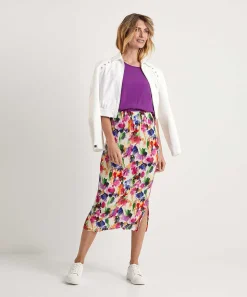 Falda Giulia E Tu Slinky Flor Descolorida