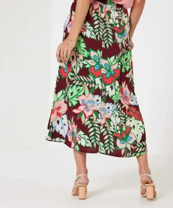 Falda Kyra Gorrion Flor Tropical