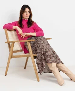 Falda Larga Kyra Con Estampado Grafico Sita