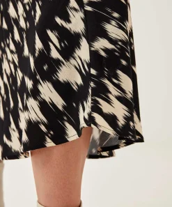 Falda No Man'S Land Crepe De Viscosa Estampado Barrido