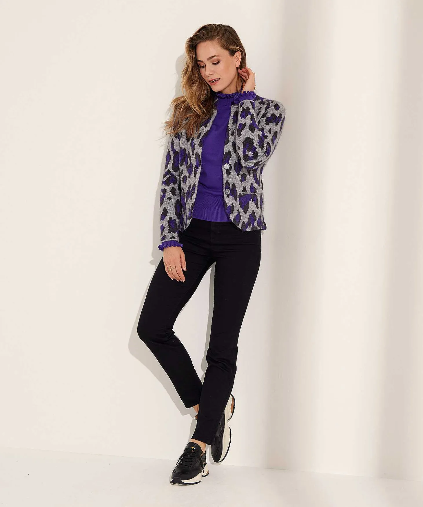 Giulia E Tu Blazer Chaleco Jacquard Animal