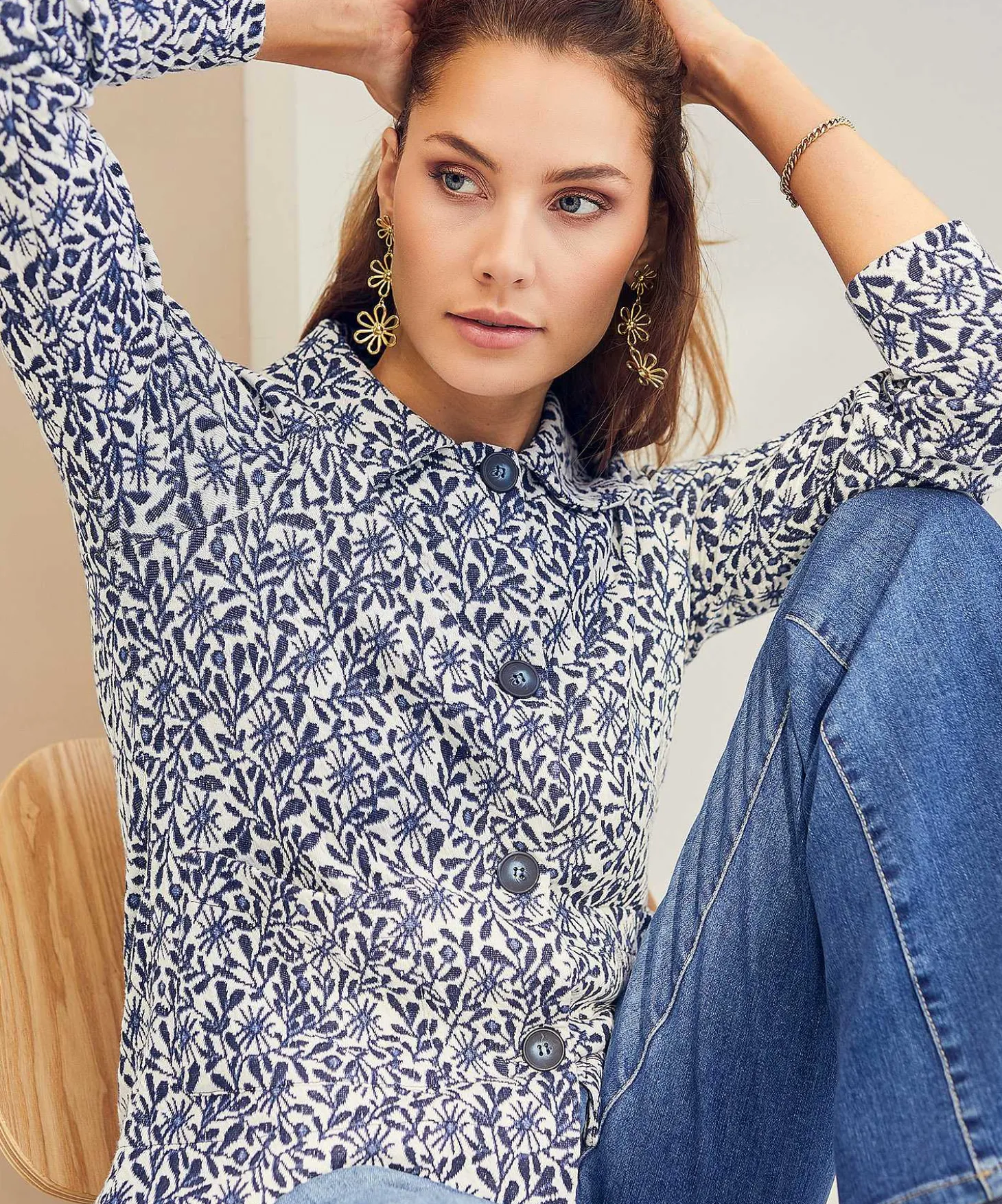 Giulia E Tu Blazer Chaleco Jacquard