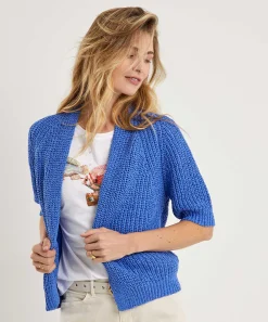 Giulia E Tu Cardigan De Hilo De Cinta Manga Corta