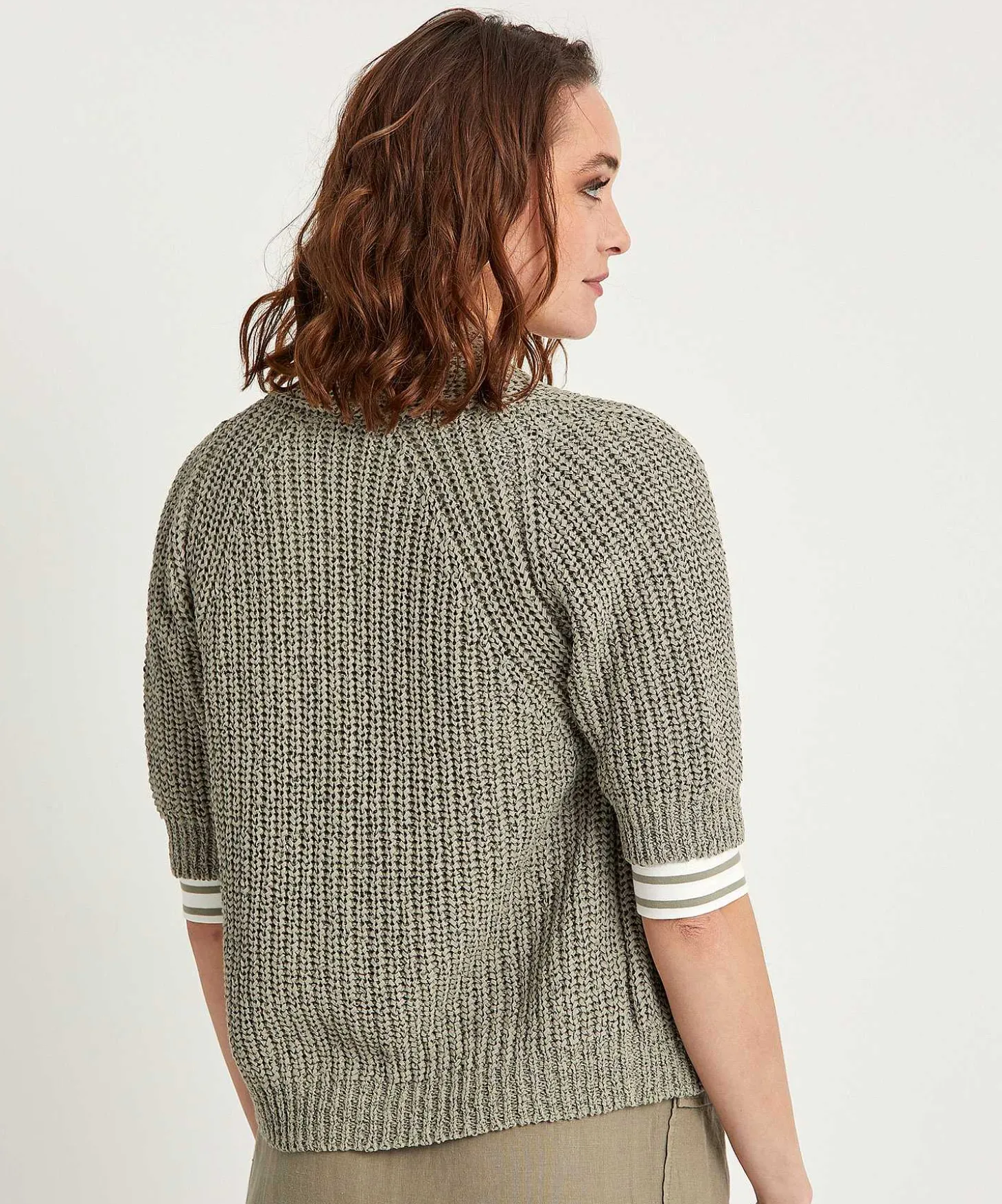 Giulia E Tu Cardigan De Hilo De Cinta Manga Corta
