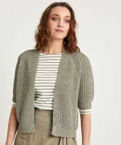 Giulia E Tu Cardigan De Hilo De Cinta Manga Corta