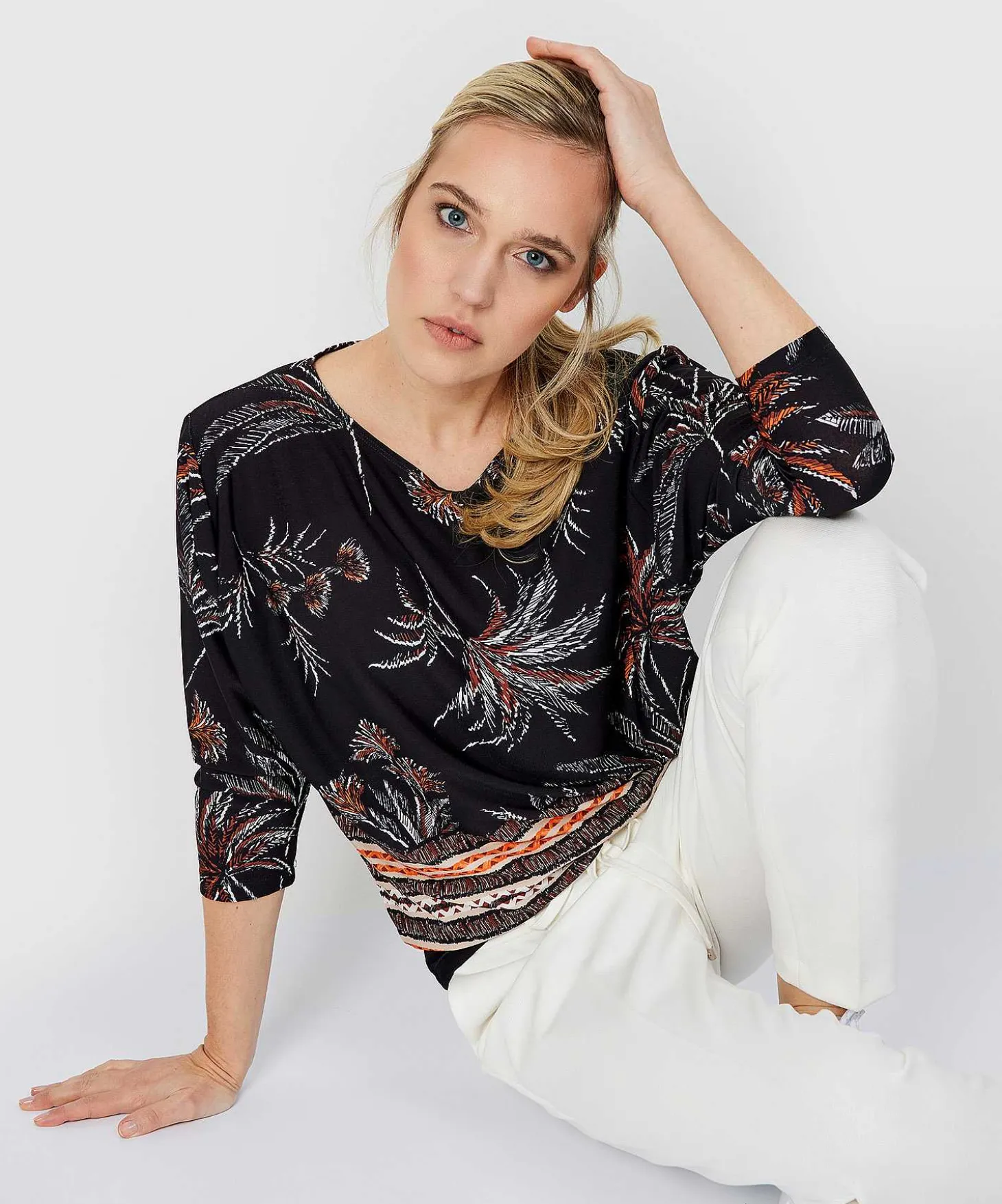 Giulia E Tu Top Estampado De Hojas