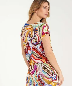 Giulia E Tu Top Slinky Maxi Paisley