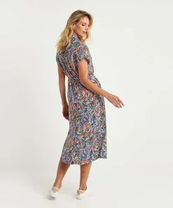Giulia E Tu Vestido Con Botones Multi Paisley