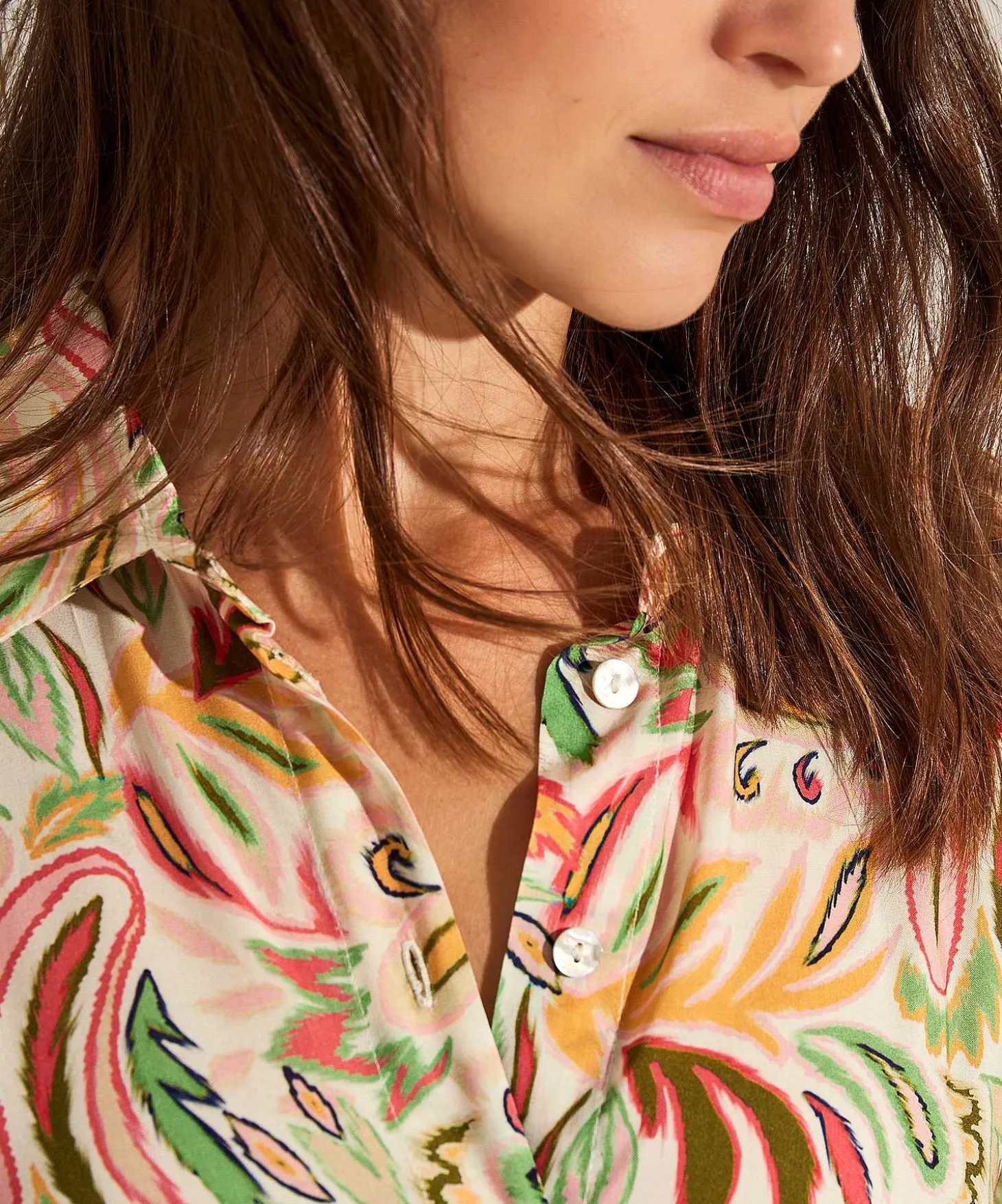 Giulia E Tu Vestido Con Botones Pastel Paisley