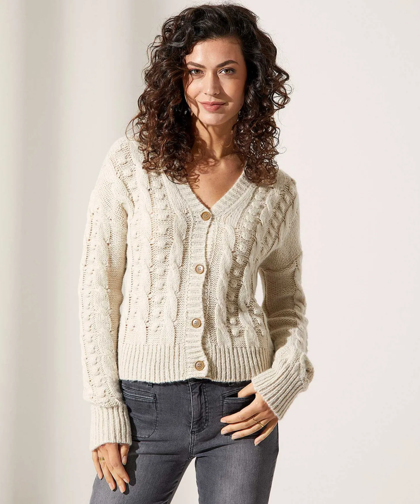 Jane Lushka Cardigan Con Motivo Trenzado Julie