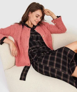 Jane Lushka Vestido Con Botones Cuadros Rossy