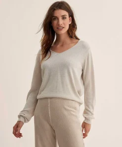 Jersey * De Lurex Con Cuello En V