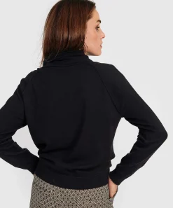 Jersey De Cuello Alto Con Cordon De *