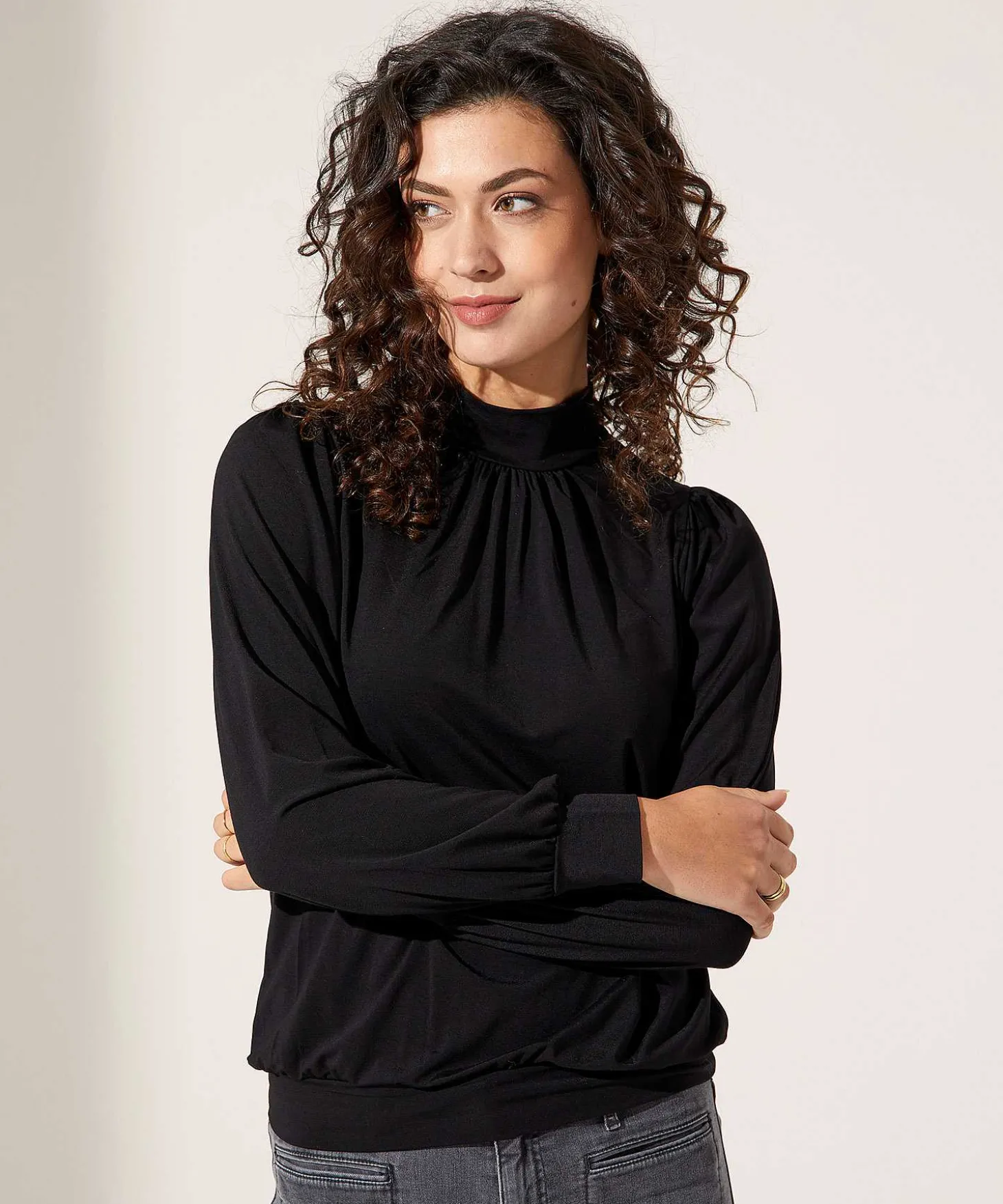 Jersey De Cuello Alto Con Pliegues Giulia E Tu