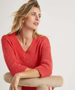 Jersey De Hilo Con Cinta * Con Cuello En V