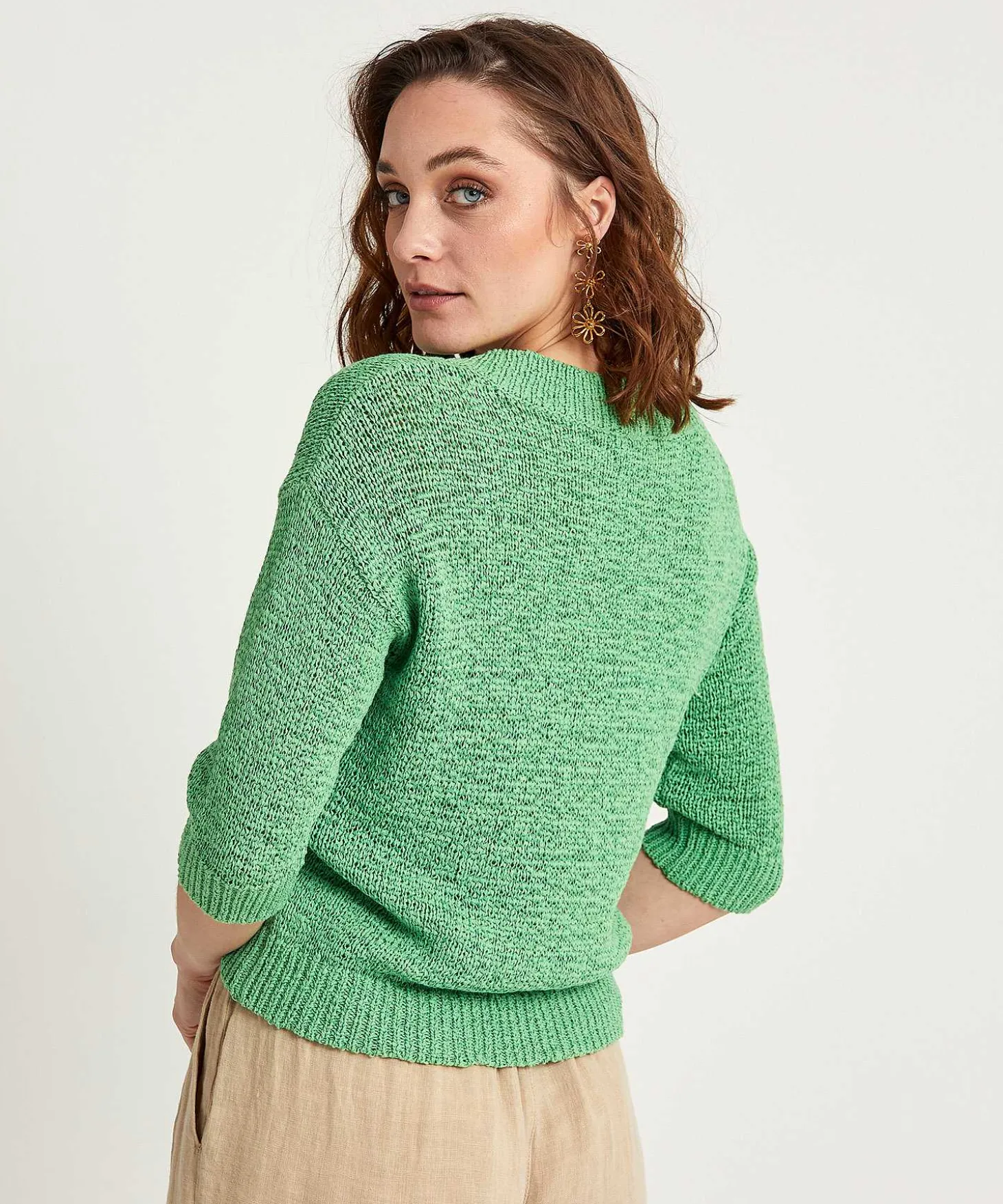 Jersey De Hilo Con Cinta * Con Cuello En V