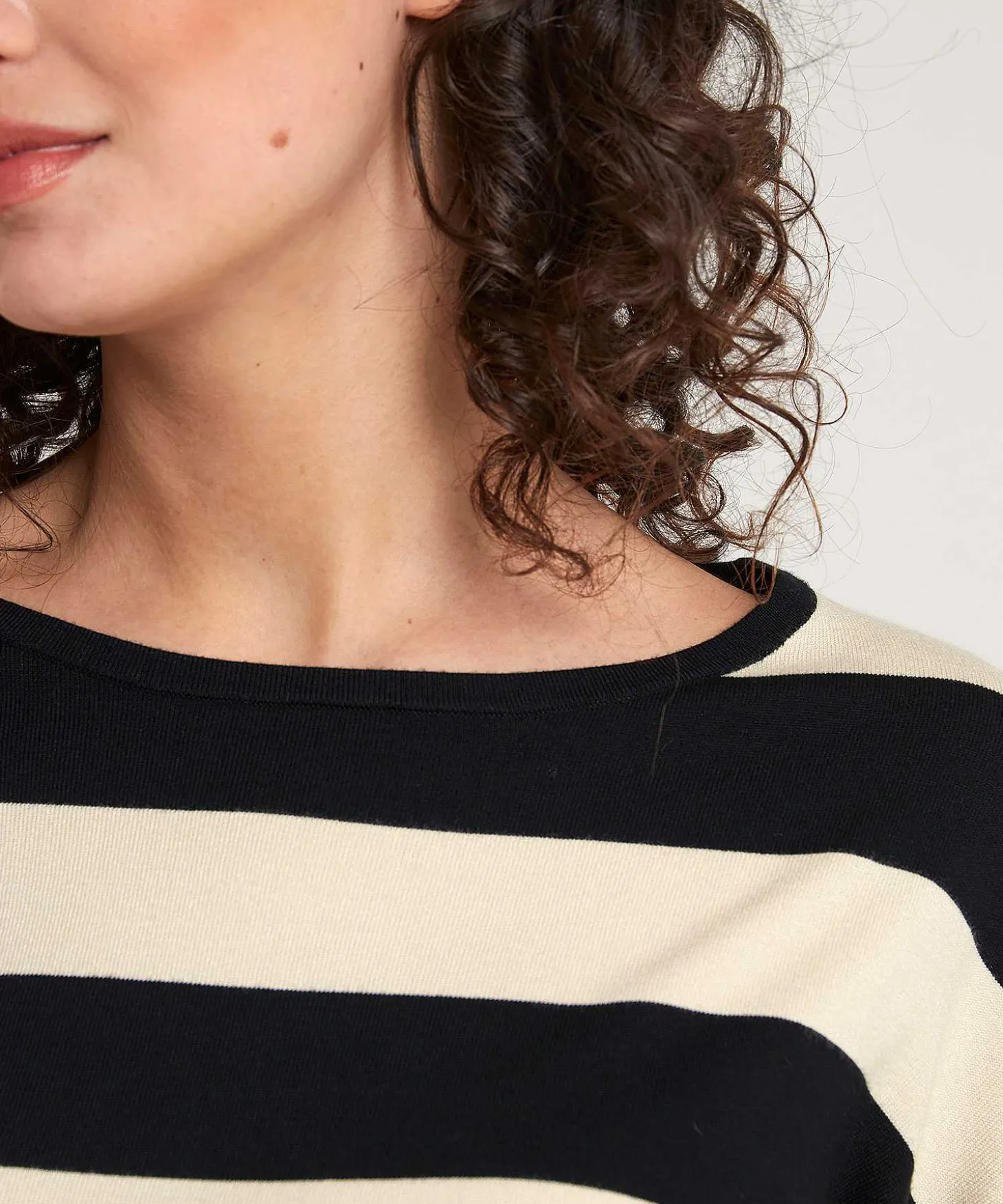 Jersey De Rayas Con Cuello De Lurex Giulia E Tu