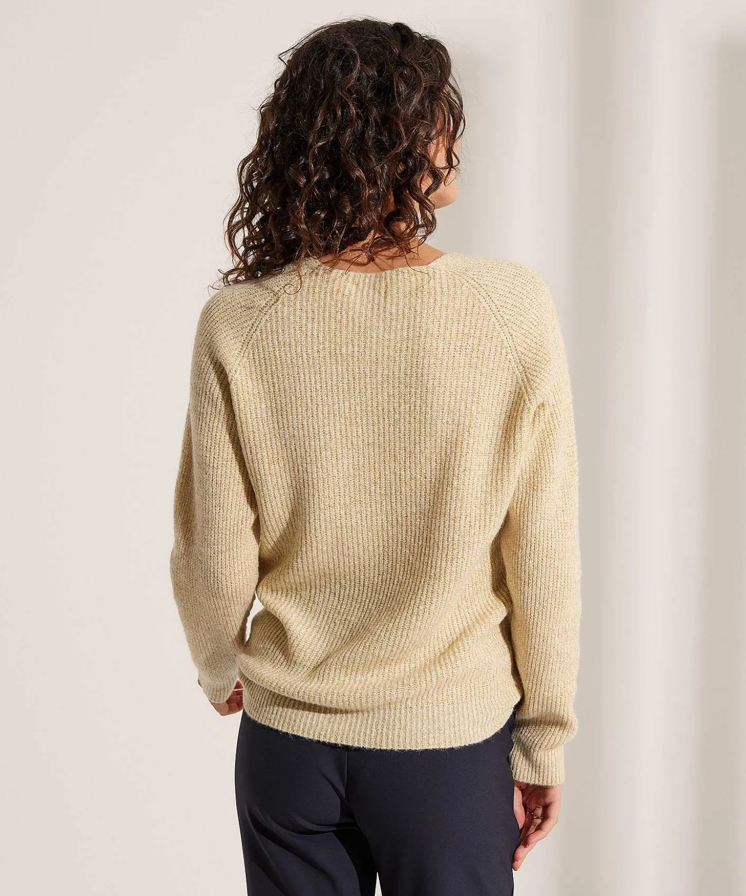 Jersey Due Amanti Cuello Pico Lurex Lamar