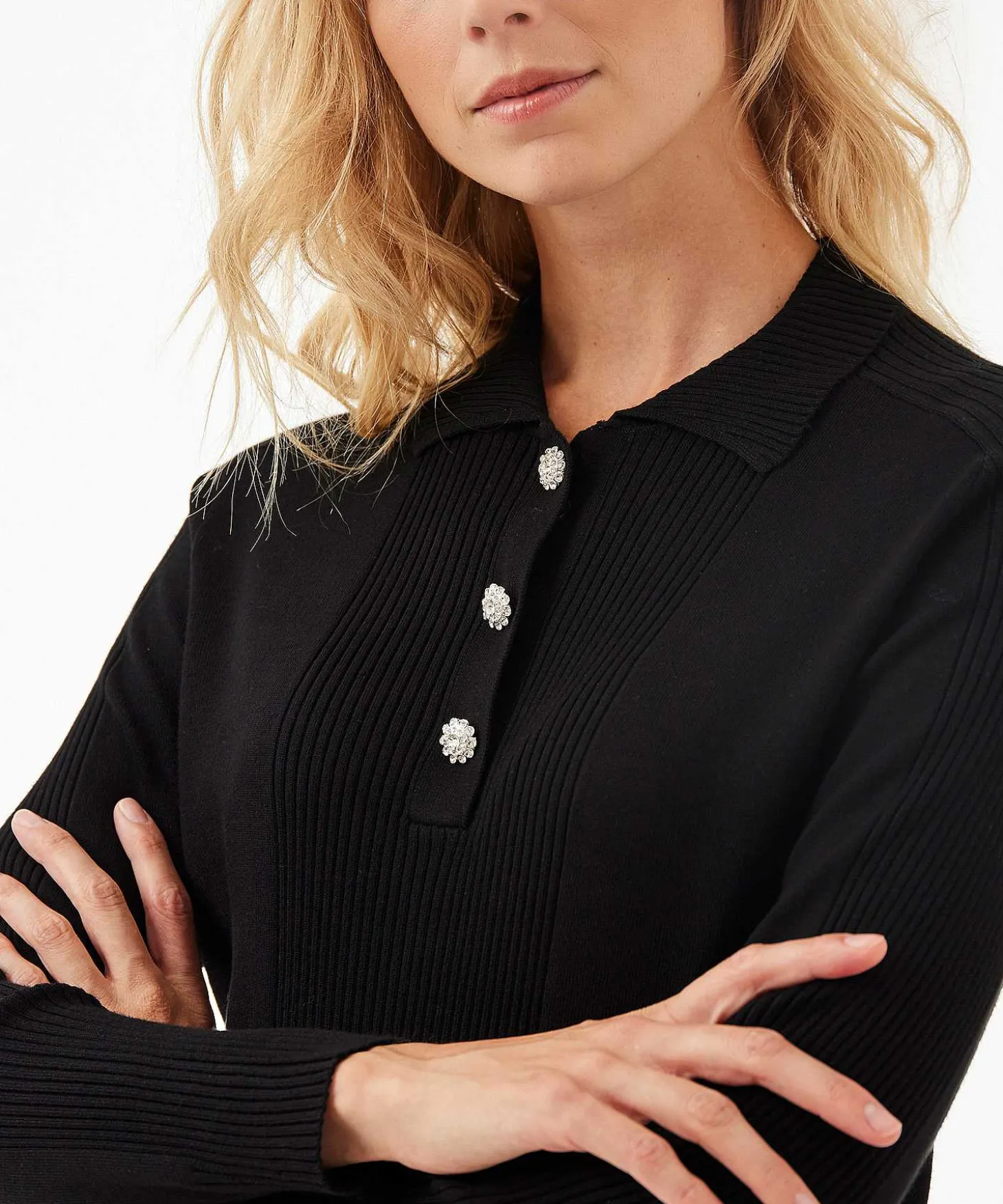 Jersey Emotions Cuello Polo Botones Llamativos
