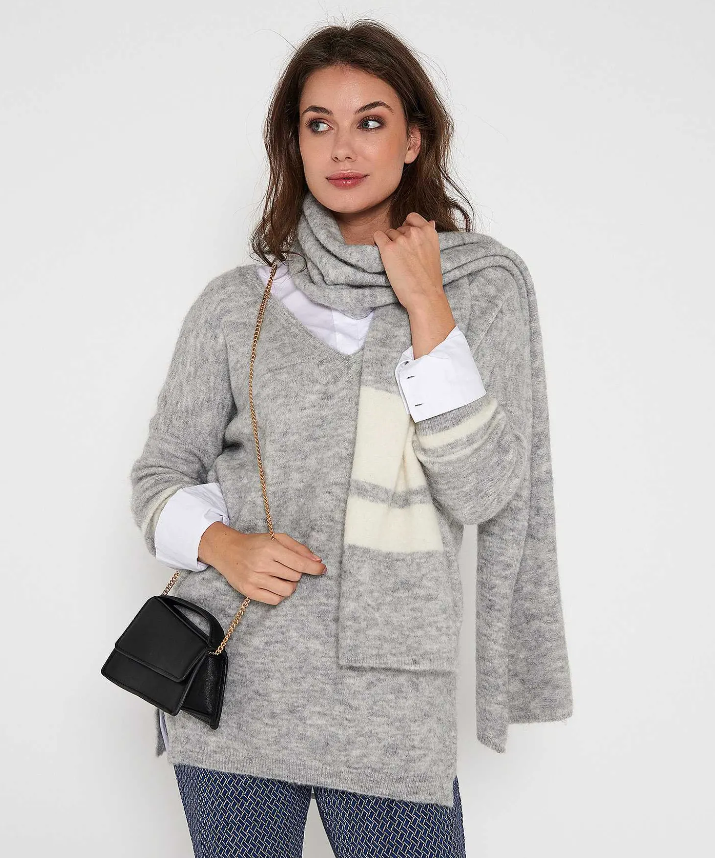 Jersey Extragrande Con Cuello En V Giulia E Tu