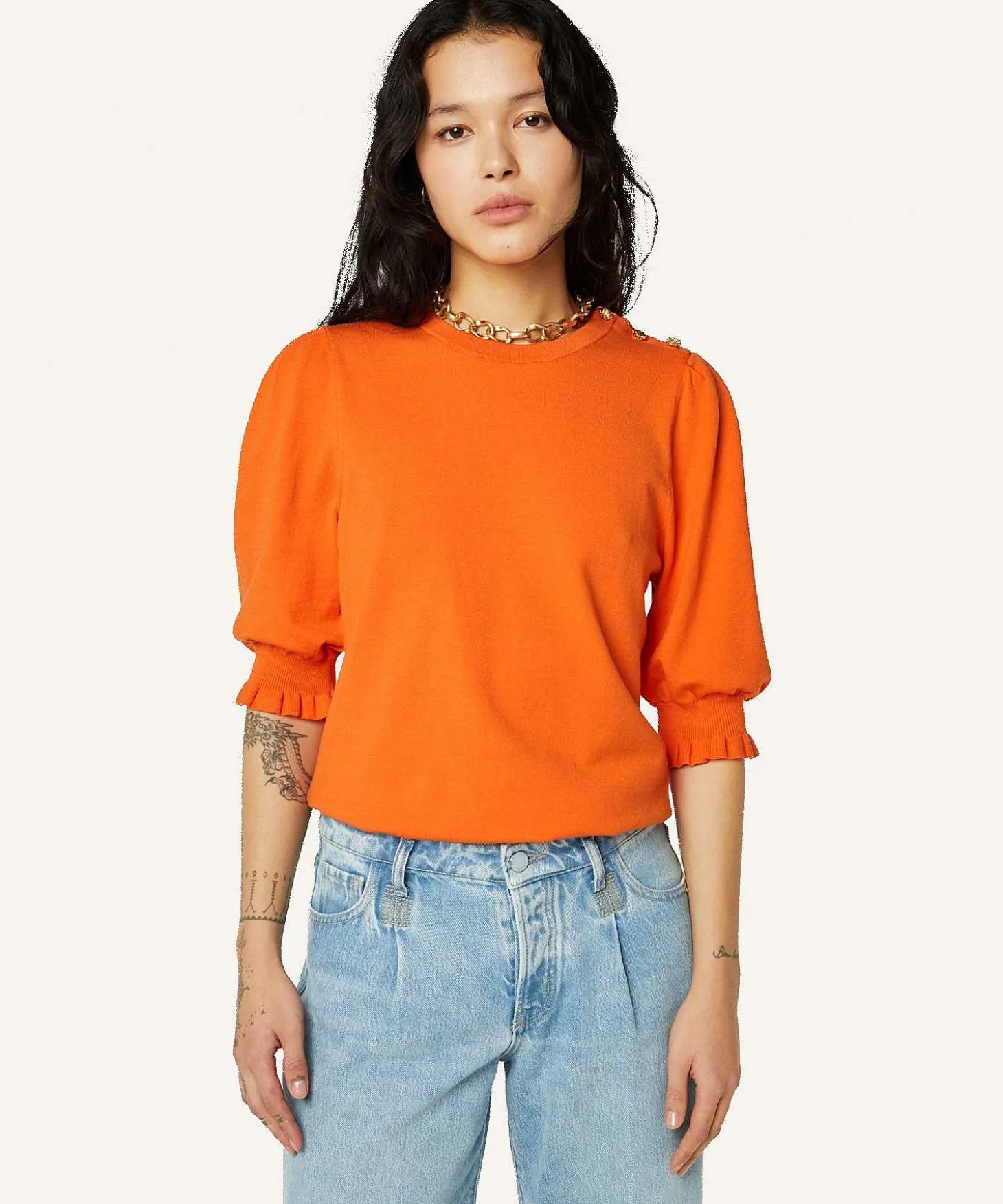 Jersey Fabienne Chapot Detalle De Botones Jolly