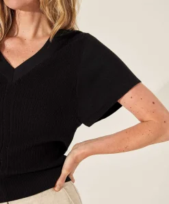 Jersey Giulia E Tu Pointelle Con Cuello En V