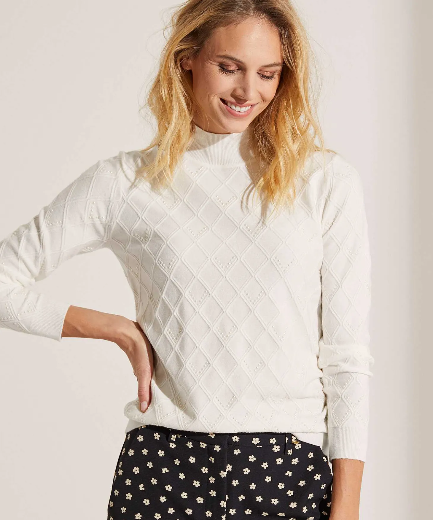 Jersey Leo & Ugo De Jacquard Con Perlas