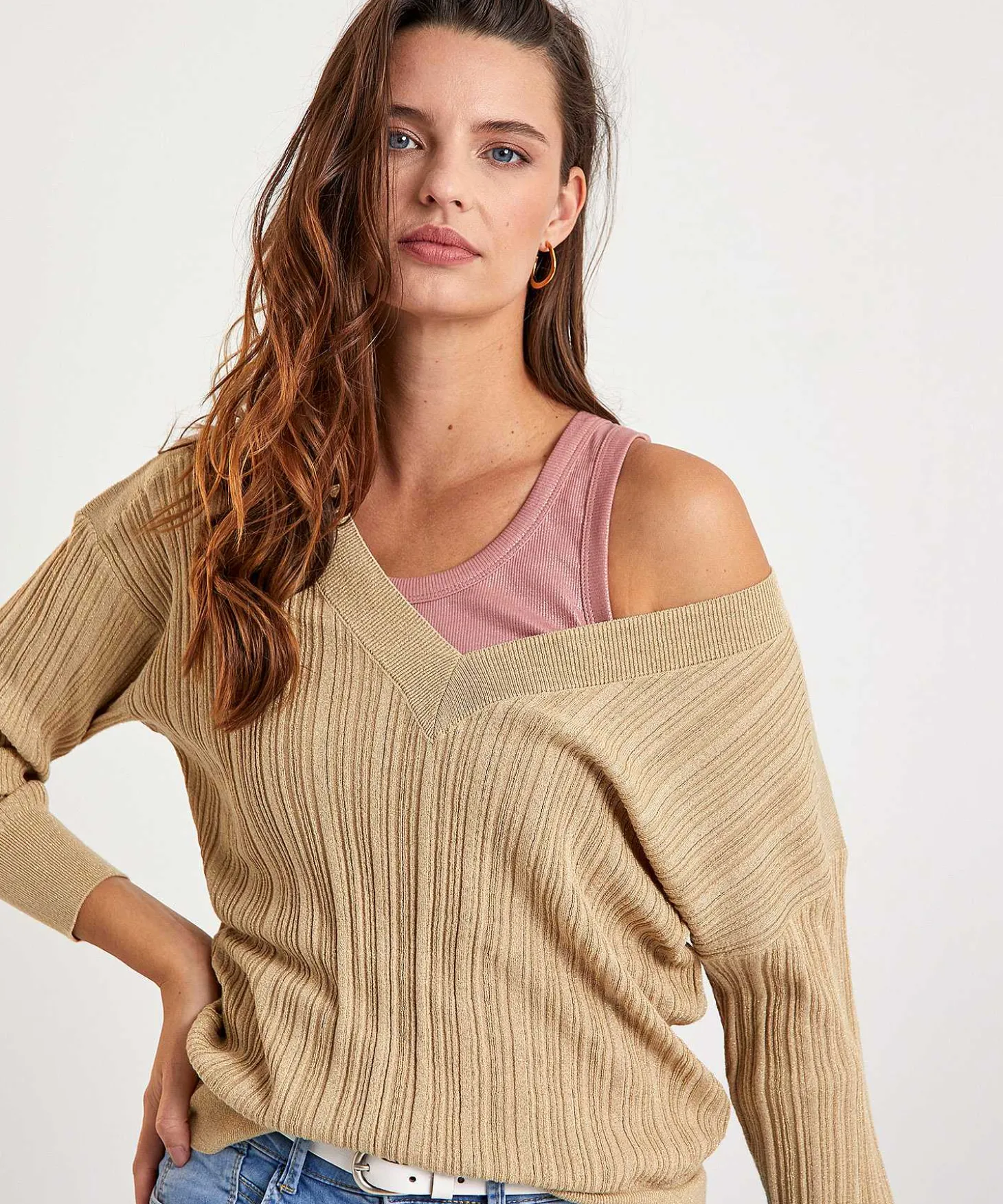 Jersey Liu Jo Con Cuello En V Y Lurex