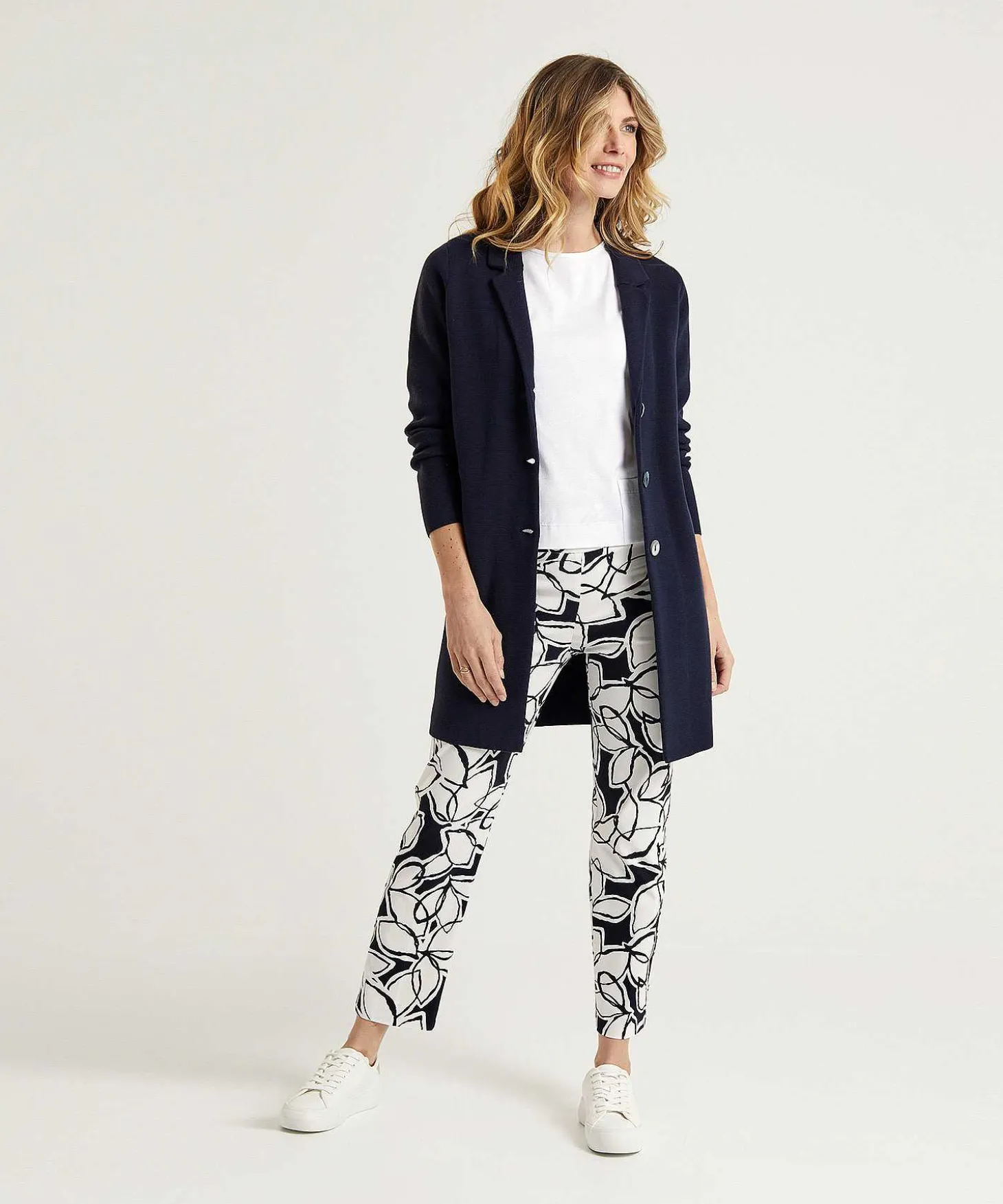 Joseph Ribkoff Pantalones De Viscosa Pesada Con Estampado De Hojas