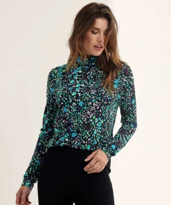 Kyra Jersey De Cuello Alto Flor Justa