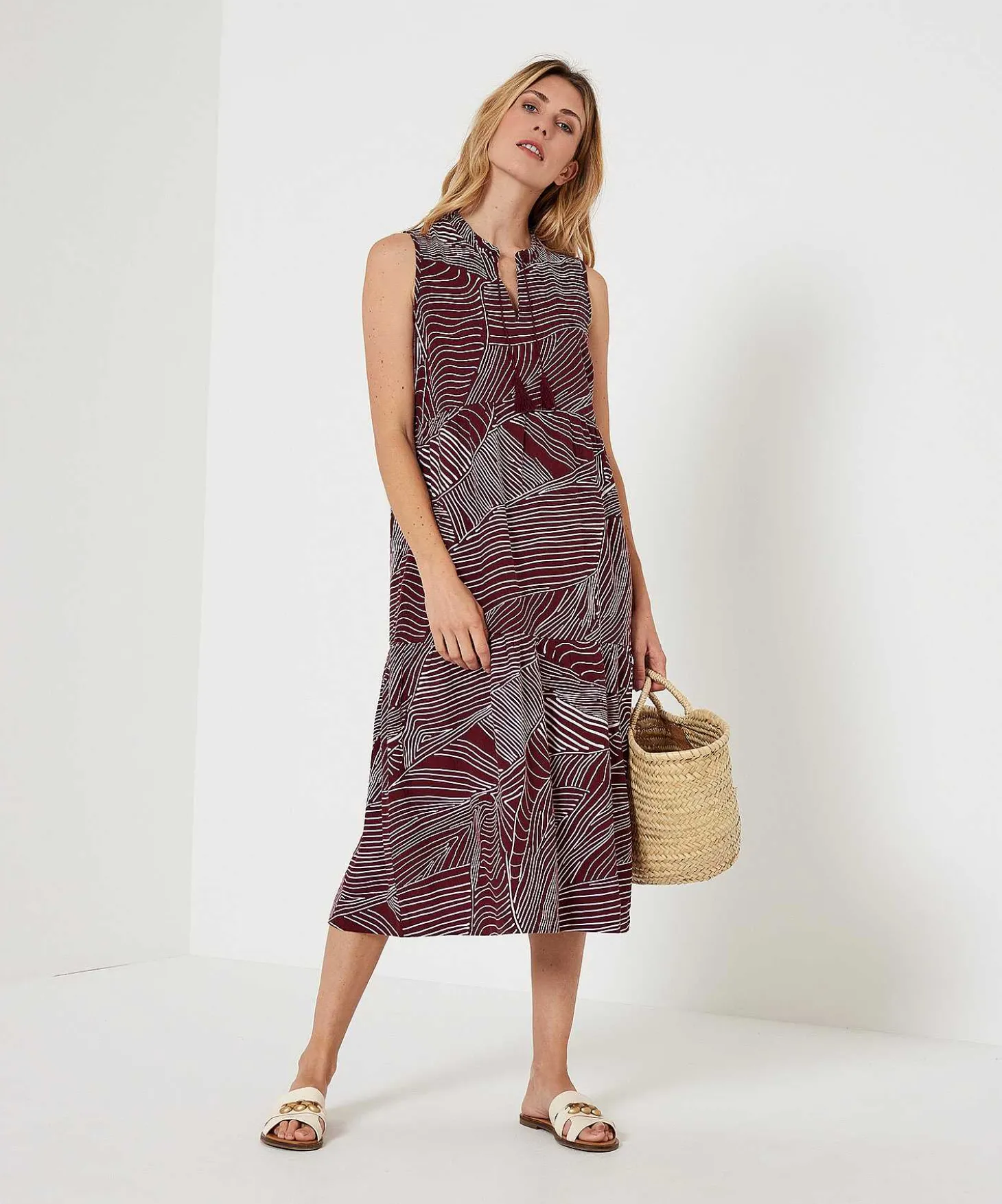 Kyra Vestido De Rayas Estampado De Lineas Ria