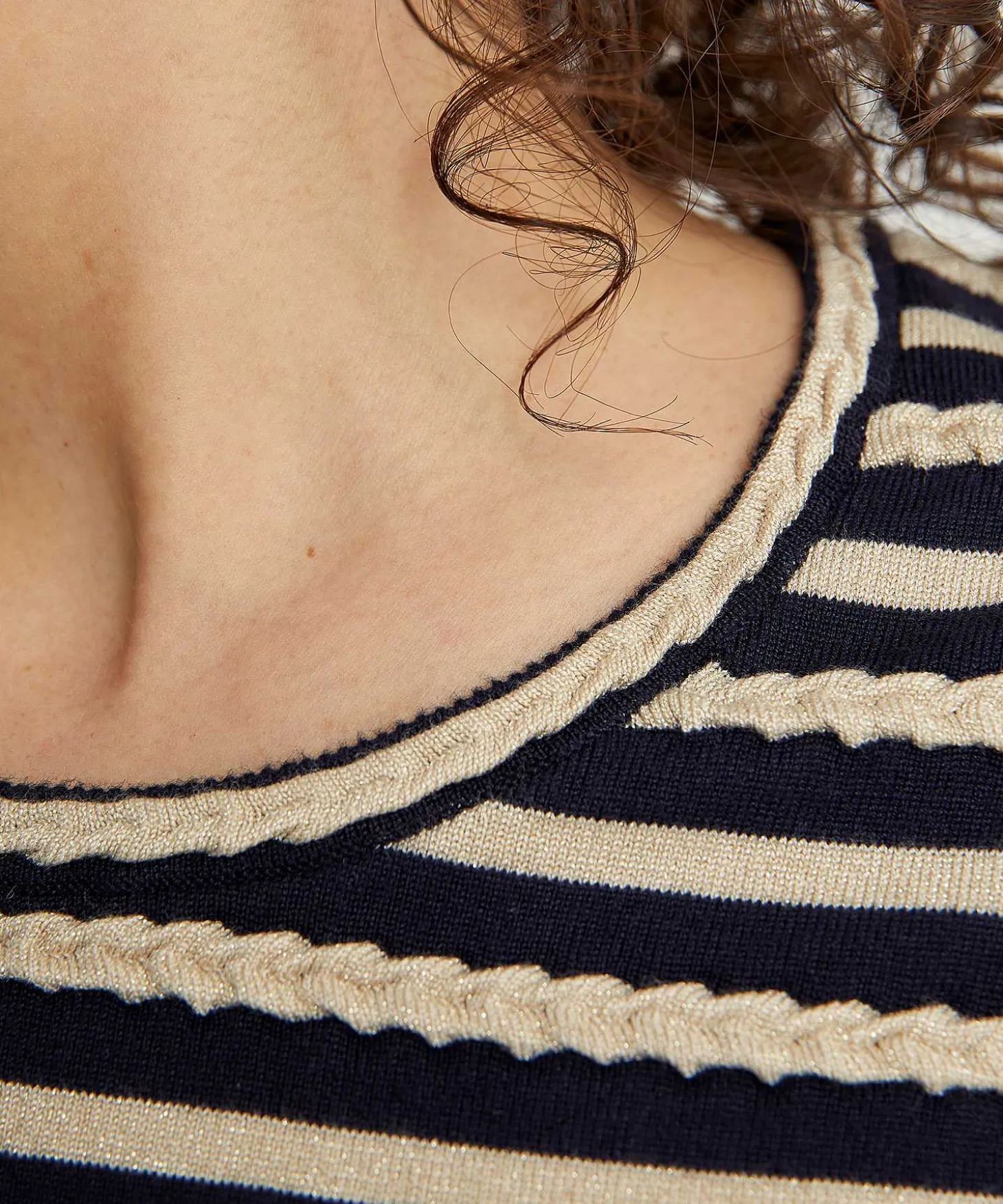 Leo & Ugo Jersey Rayas Orillas Lurex