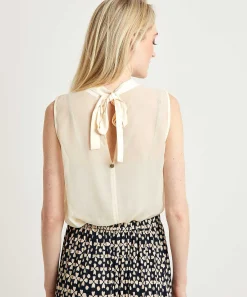 Liu Jo Top Sedoso Sin Mangas De Gasa Georgette