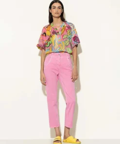 Luisa Cerano Blusa Estampado Flores Tropicales