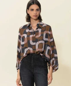 Luisa Cerano Blusa Estampado Grafico