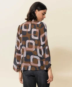 Luisa Cerano Blusa Estampado Grafico