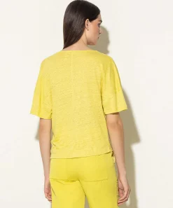 Luisa Cerano Camisa Lino Cuello Pico