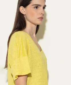 Luisa Cerano Camisa Lino Cuello Pico