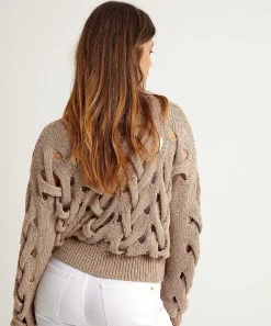 Luisa Cerano Cardigan Calado Lentejuelas