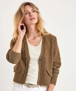 Luisa Cerano Cardigan Escote En Pico Lurex